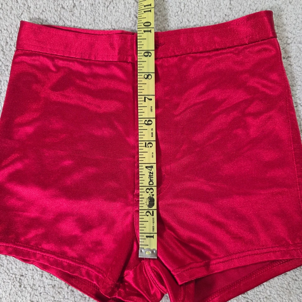 Forever 21 Contemporary High Rise Satin Detail Red Shorts Women's Size XS - Image 4 of 4