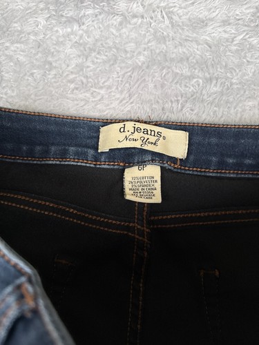 D.Jeans Jeans Womens 6P Blue Denim Skinny Dark Wash Mid Rise Cotton Blend 28x28 - Picture 6 of 17