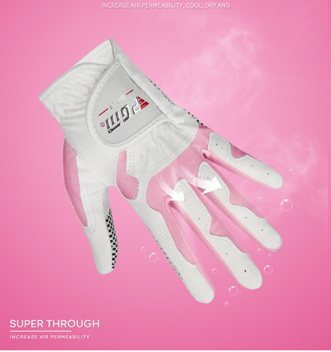AUS Women's Golf Gloves Microfber Cloth Anti-skid Particles Golf Gloves 1 Pair - Picture 6 of 16