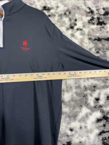Peter Millar Wicking 1/4 Zip Pullover Mens Size Extra Large Black Stretch Golf - Picture 7 of 14