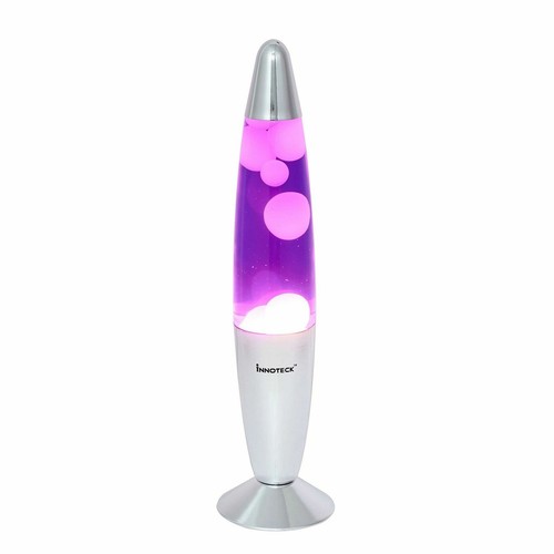 13” Retro Peaceful Motion Wax Liquid Relaxation Light 4 Colours Chrome Lava Lamp - Picture 8 of 13