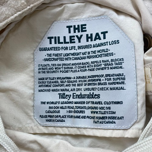 Vintage The Tilley Hat 7 3/4 Made in Canada Outdoor Fishing - 第 5/8 張圖片