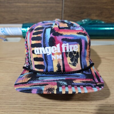 Vintage Angel Fire Resort Double Snapback Hat Cap Fresh Prince Print New  Mexico