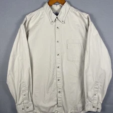 Columbia Button Up Shirt Men’s XL Taupe Pocket Fishing Outdoor Hiking Workwear