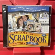 Nova Development Art Explosion Scrapbook Factory Deluxe 2.0 2 CD ROM Windows NEW