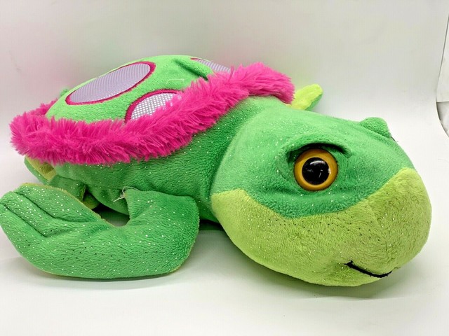 The Petting Zoo Aquatic Collection Plush Sparkle Sea Turtle Green Pink 12