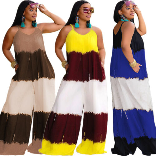 Women’s Casual Outfits Loose Sleeveless Long Pants Tracksuit Jumpsuits Romper