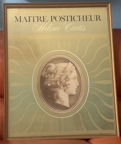 Rare carton d'enseigne Hélène Curtis 1940's 1950's pour maître posticheur - Picture 7 of 8