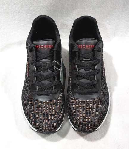 Skechers Street Uno Wild N Free Black/Leopard Women's Sneakers - Asst Sizes NWB - Picture 4 of 8