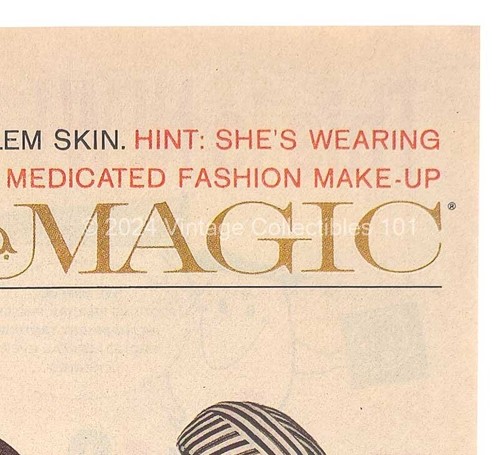 1962 Max Factor Pure Magic Medicated Foundation makeup art photo decor print ad - Picture 4 of 11
