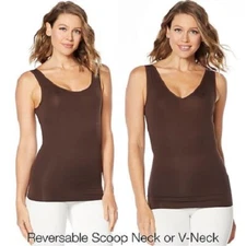 Yummie Women's V-neck Scoop Neck Seamless 2-Way Shaping Tank