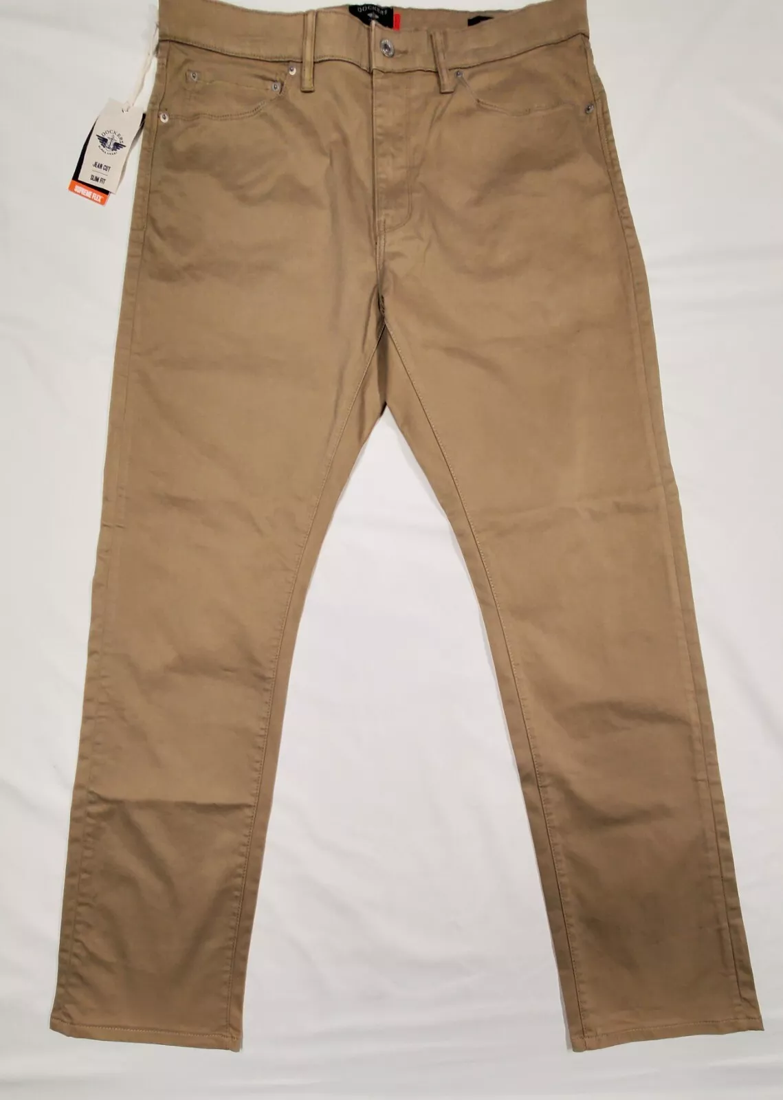 Pantalon 36 x 33 DOCKERS Supreme Flex Jean Cut British Khaki Smart Series slim pieds
