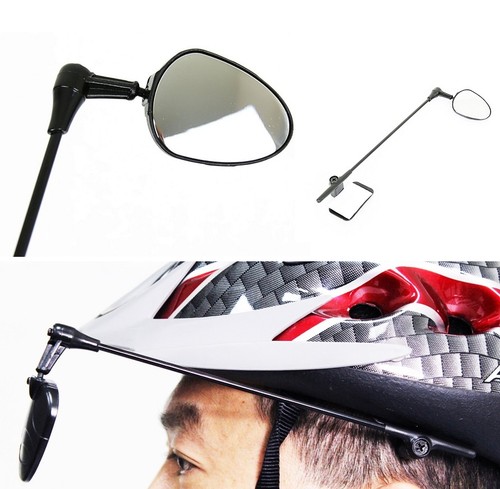 Bicycle Bike Rear View Riding Helmet Mirror Third Eye Black 360 Adjustable 0.8oz - Picture 1 of 4