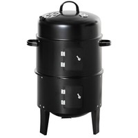 BBQ Charcoal Grill Barbecue Smoker Garden Outdoor Cooking Steel Pot