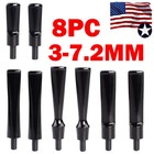 8Pack Straight Pipe Stem Replacement For 3-7.2mm Filter Tobacco Pipe Mouthpiece