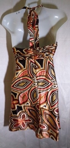 Arden B dress small Silk halter cool Geometric print - Picture 3 of 4