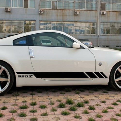 Pegatinas de coche rayas de carreras para 350Z 350 Z calcomanías de vinilo para panel de puerta inferior ZC1584 - Imagen 2 de 5