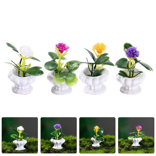 8 Pcs Mini Plant Model Miniature Landscape Decor Home Desktop Ornaments