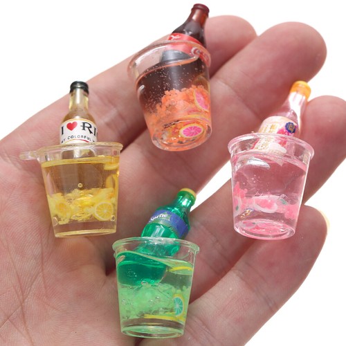 10Pcs Mixed Wine Bottle Drink Cup Pendants Charm For Bracelet Jewelry Making DIY
