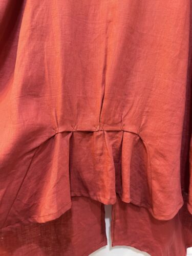 Top túnica Just Jill 100 % lino talla S gran tamaño bohemio festival relajado natural - Imagen 4 de 9