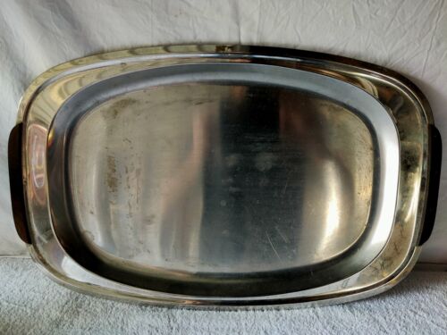 Vintage DKF Lundtofte Stainless Steel Serving Tray 2835/58. Made - Denmark 1960s - Picture 1 of 5