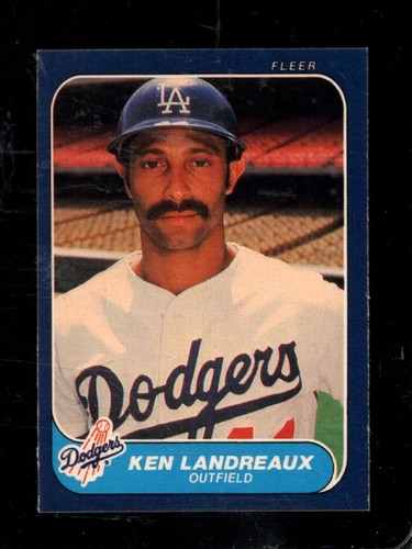 1986 FLEER #134 KEN LANDREAUX NMMT DODGERS *X88473