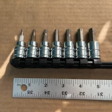 Powerbuilt 7 Piece 3/8" Drive Hex Allen Socket Set CR-V3-10  3mm-10mm