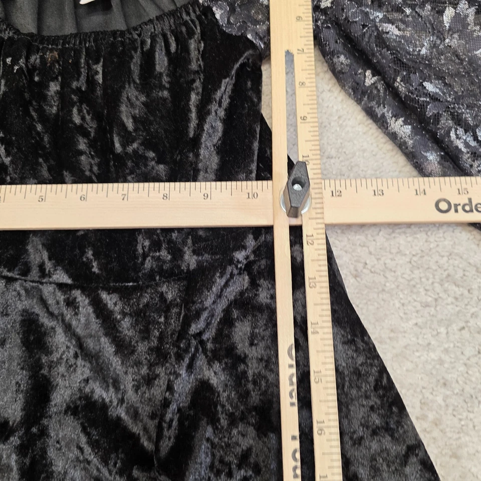 Wishcraft Dress Wicked Princess Velvet Bell Sleeve Witch Evil Queen Girls SZ 8 - Image 3 of 4