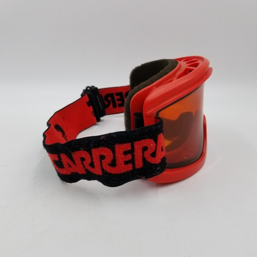 Vintage Carrera Snowboarding Ski Goggles Power Hyper Red Orange Lens Rare Color - Picture 5 of 10