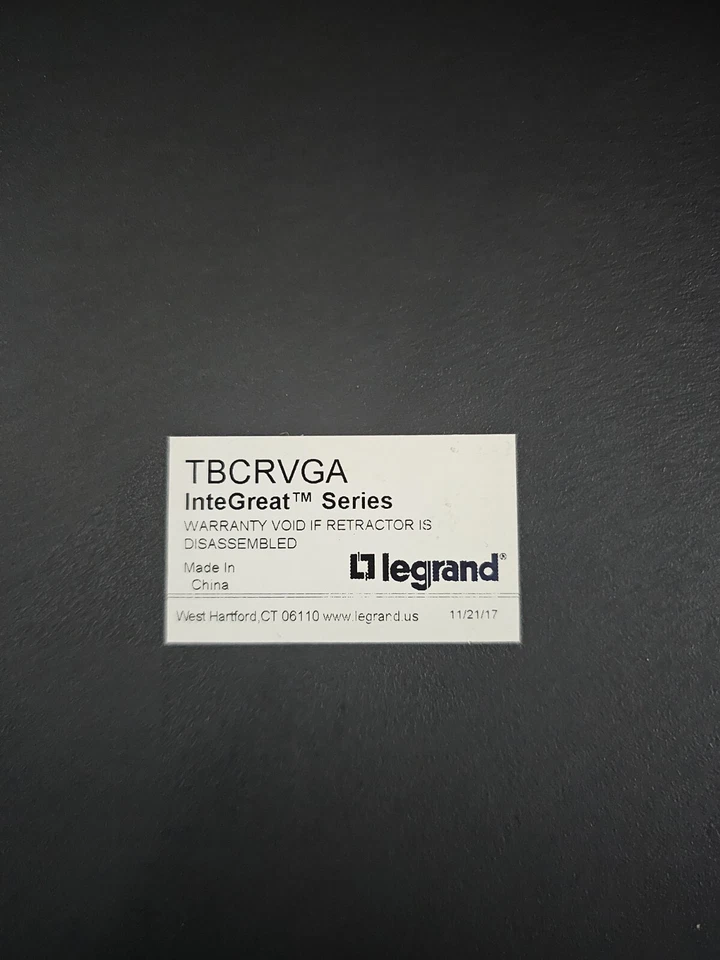 Legrand TBCRVGA Integreat Series Retractor Cassette - Image 2 of 2