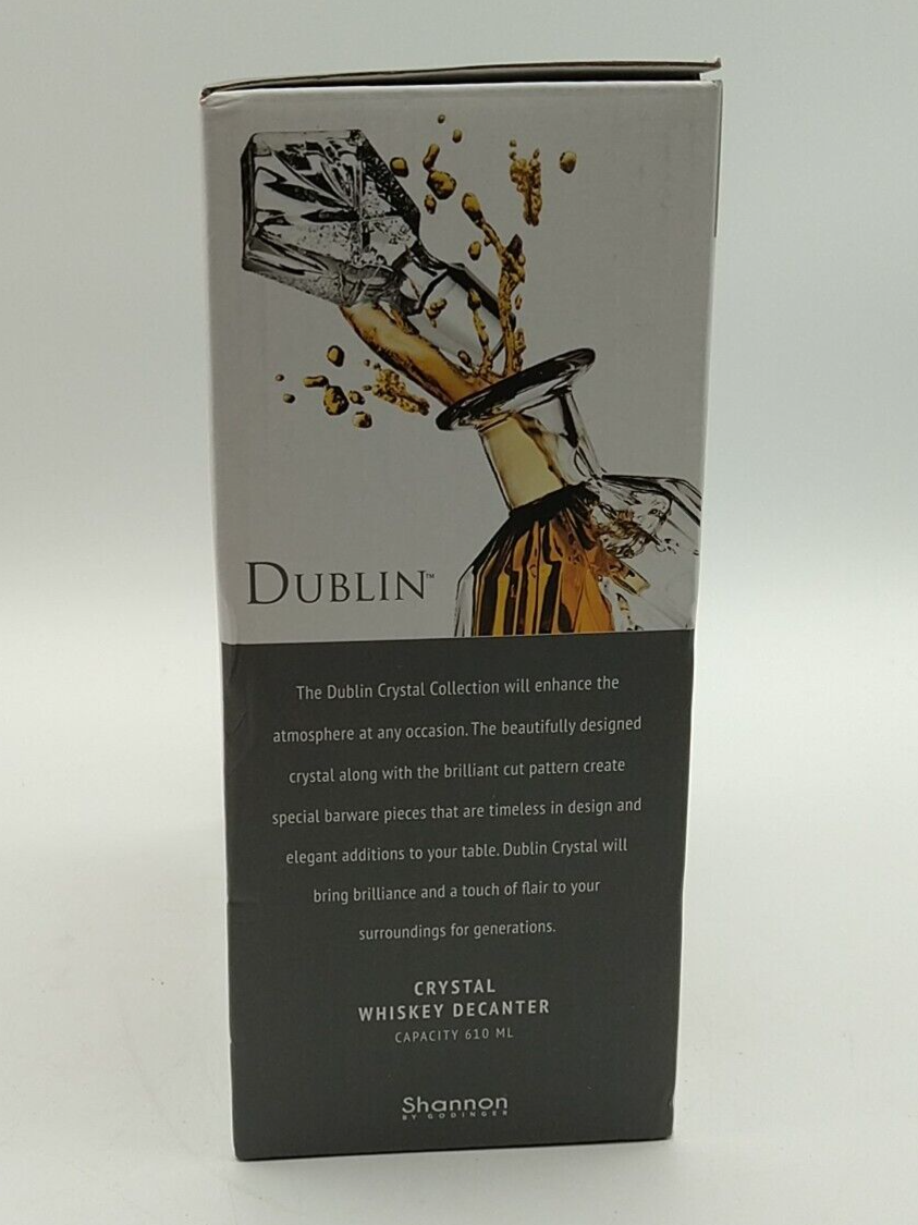 Dublin Crystal Decanter Whiskey Liquor Wine Bourbon Triangular Bar