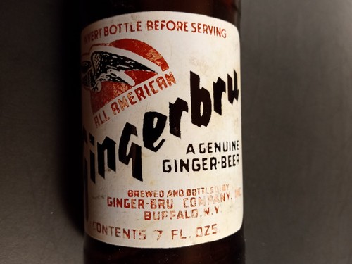 Vtg Gingerbru Ginger-Beer Glass Bottle 7 Fl Oz Buffalo NY - Picture 7 of 8