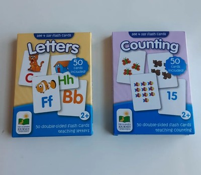 LEARNING JOURNEY See and Say Flashcards Counting and Letter Cards - New
