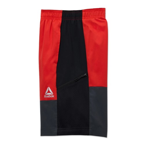 Reebok Boys Red Black Block Athletic Sports Basketball Shorts SZ XL/14-16 NEW - Picture 2 of 2