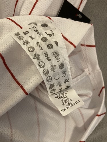 NBA Chicago Bulls Pile On Button Up Baseball Jersey Youth Boys Size M/L 18-20 - Picture 12 of 14