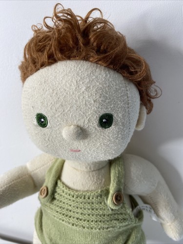 Olli Ela Dinkum Dolls – Pumpkin Doll – 14” Tall Ginger Green Eyes Used Doll Soft - Picture 3 of 14