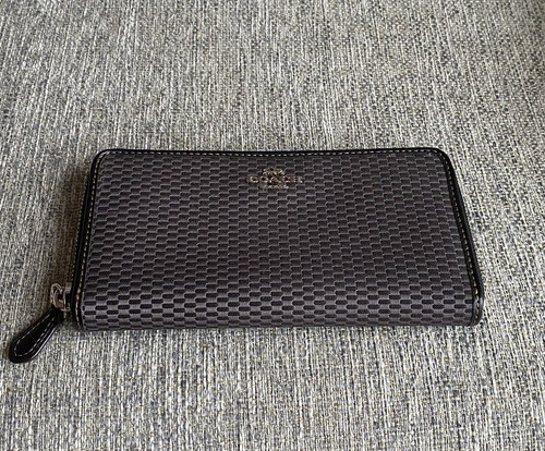 Coach Legacy Accordian Wallet in Black Grey Jacquard B1881 F13677