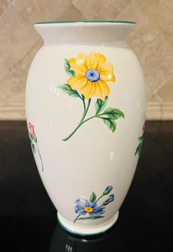 Vintage Tiffany & Co porcelain Vase Multicolored Hand Painted Floral Motif - 第 1/9 張圖片