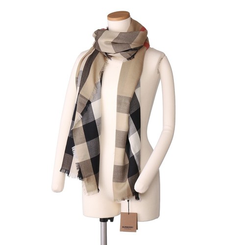 BURBERRY Cashmere Scarf Large Scarf Women Men Lightweight 8024500 Archive Beige - Picture 2 of 6