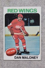 1975-76 Topps #177 DAN MALONEY DETROIT RED WINGS - Vintage Hockey Card
