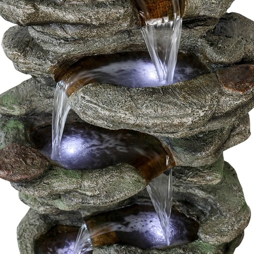 40in H Free-Standing Water Fountains Outdoor Courtyard Patio Home Decor With LED - Picture 7 of 8