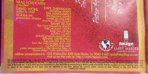 1998 TOP COW COMIC SPIRIT OF THE TAO VOL.1 #2 - Bild 5 von 5