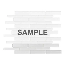 Super White Cold Spray Crystal Glass Textured Blend Mosaic Tile Wall Backsplash