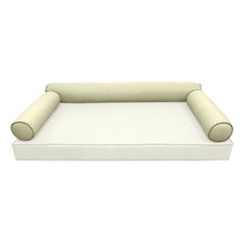 |COVER ONLY| STYLE 6 Crib Bolster Pillow Daybed Porch Swing Contrast Trim AD005