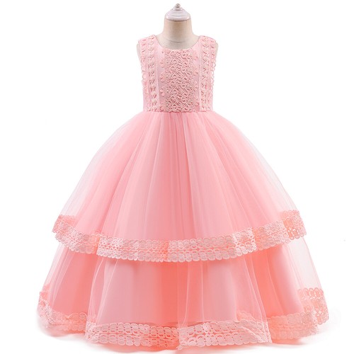 Kid Baby Girls Flower Sequins Tutu Dress Wedding Party Bridesmaid Princess Dress - Picture 10 of 16
