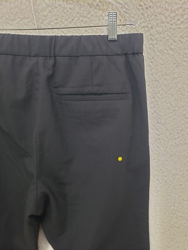 Pantalones de hombre COS 34x30 negro mezcla de lana cordón recto frente plano ajuste regular - Imagen 15 de 21
