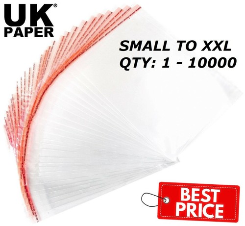 CLEAR CELLOPHANE BAGS SMALL LARGE SELF SEAL CELLO GIFT SWEET FOR CARDS WAX MELTS - Imagen 7 de 24