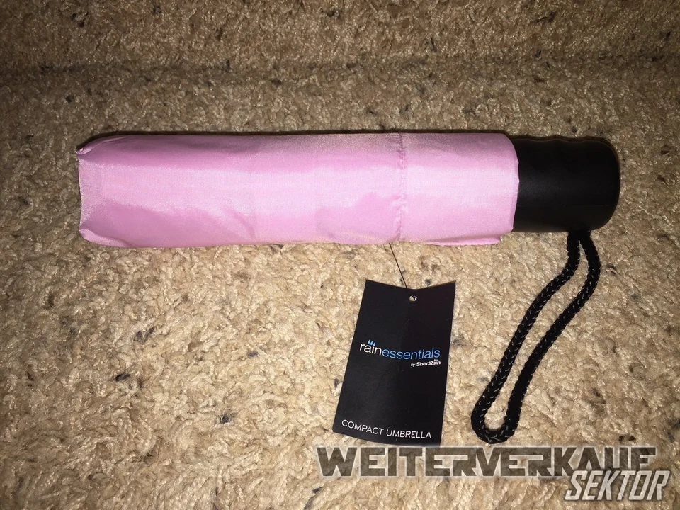 (NUEVO) Paraguas ShedRain Rain Essentials Manual Compacto - ROSA Foto 2 de 4