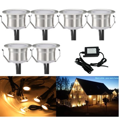 6xled Stair Deck Light Floor Lamp Patio Light Outdoor Waterproof