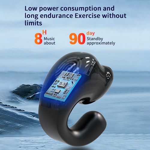 Wireless Bluetooth Ear Clip Earphones Noise Reduction Sports Headphones Headset - Bild 13 von 21